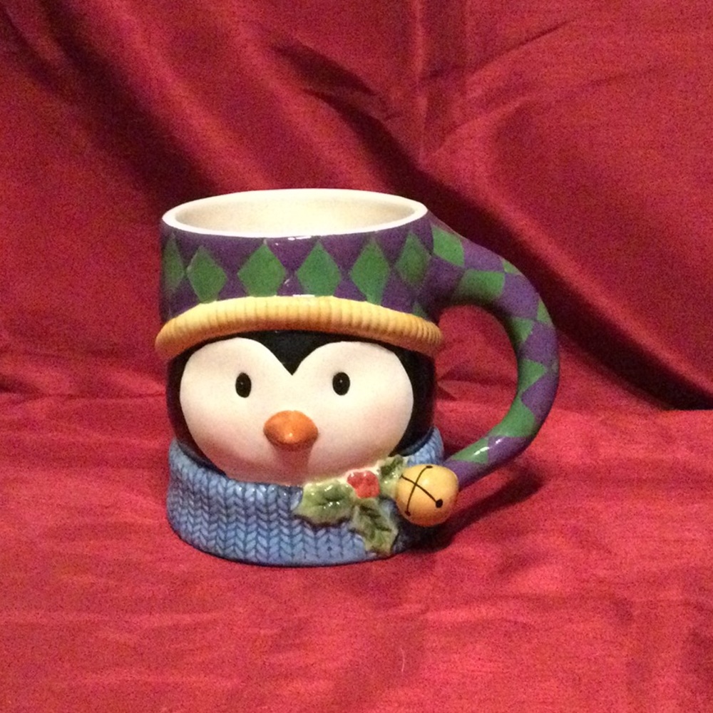 Large Christmas Penguin Mug